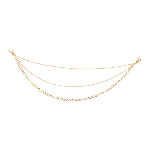 WRITWAA Metall Geldbörse Kette Mode Jeans Kette Dekorative Hosen Kette Unisex Gold Farbe 2 Stück von WRITWAA