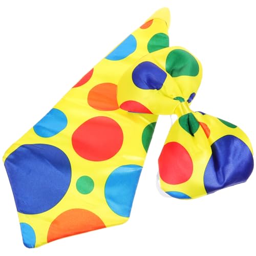 Karneval Clown Krawatte Und Fliege Set, Buntes KostüMzubehöR FüR Fasching, Halloween, Maskerade, Party, Waschbar Und Wiederverwendbar von WRITWAA
