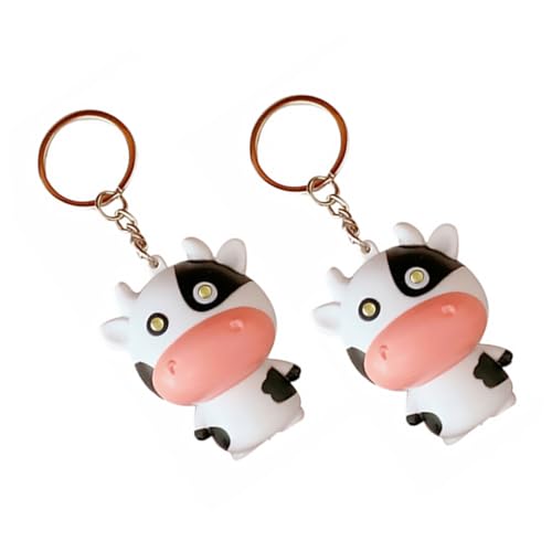 WRITWAA 2pcs Entzückende Kühe Handtasche Anhänger Zeichentricktasten Ketten Bag Hanging Adorns WRITWAA 2pcs Entzückende Kühe Handtasche Anhänger Zeichentricktasten Ketten Bag Hanging Adorns von WRITWAA