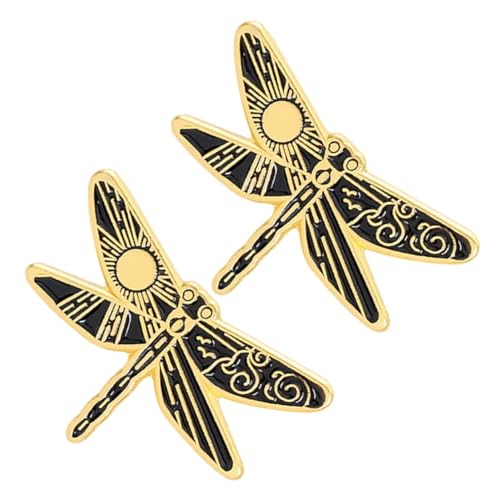 WRITWAA 2pcs Libelle Brosche Hemdkragennadel Dekoratives Diy-handwerk Libellen-bastelarbeiten Zum Selbermachen Libellenstift Libellenbrosche Pullover-brosche Zinklegierung von WRITWAA