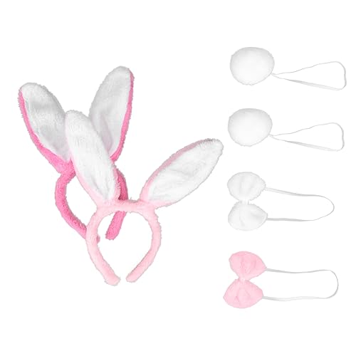 WRITWAA 2sätze Hasen-set Mit Wiederverwendbarem Fliege-dekor Dekorativer Hasenschwanz Halloween-hasenohren Festival-accessoire von WRITWAA