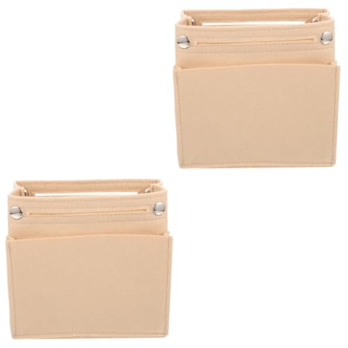 WRITWAA 2st Aufbewahrungstasche Handtaschen Damen-geldbörsen Koffer Tasche Damengeldbörsen Mittel Damen Portemonnaie Damen Handtasche Die Einkaufstasche Taschenschirme Gefühlt Khaki von WRITWAA