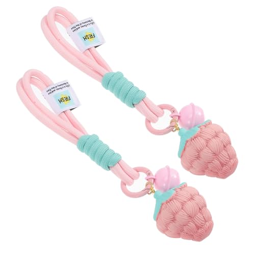 WRITWAA 2stücke Erdbeere Schlüsselanhänger Cartoon Schlüsselanhänger Rucksack Auto Schlüssel Zubehör Leicht Dekoration Keychain von WRITWAA