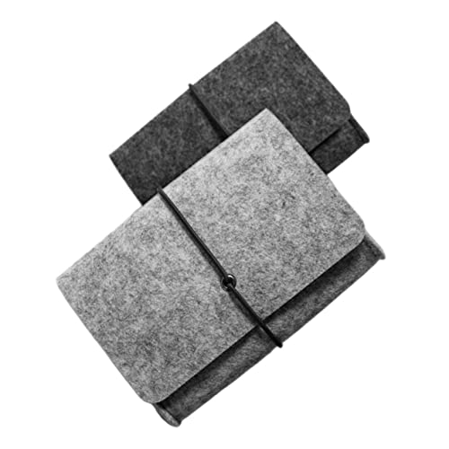 WRITWAA 2st Filzkoffer Tasche Für Elektronikzubehör Handy-geldbörse Herrenhandtasche Tragbare Ssd Kabelorganisator Telefon Brieftasche Tragetasche Filzbeutel Reisepasstasche von WRITWAA