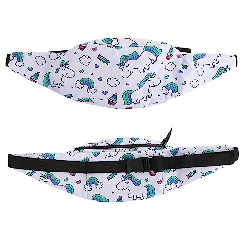 WRITWAA 2stücke Damen Gürteltasche Verstellbare Hüfttasche Niedliches Einhorn-Design Große Kapazität Für Handy Schlüssel Geeignet Für Outdoor-Sport Reisen Und Alltag von WRITWAA
