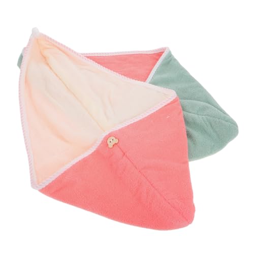 WRITWAA 2st Haartuchwickel Für Langes Haar Badetuch, Trockene Haarkappe Haartrockenhaube Handtuch-turban Trockenkappe Groß Trocknende Haarkappe Haartücher Wickeln Haarwickel Korallenvlies von WRITWAA
