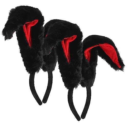 WRITWAA Osterhasen-ohren-stirnbänder 2 Stück Flauschiges Ohren-haarband Für Frauen Party-kopfbedeckung Stirnband von WRITWAA