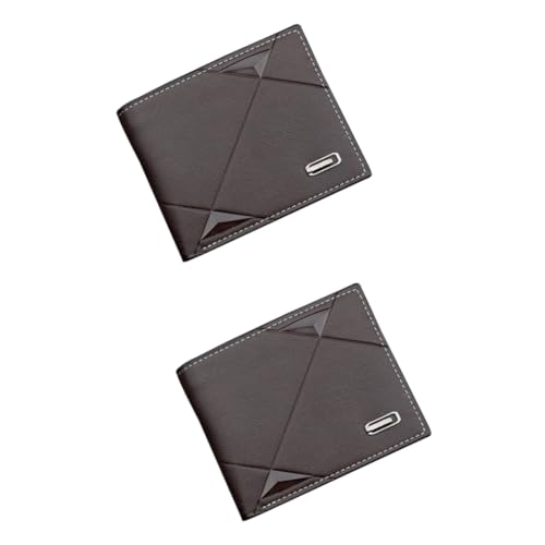 WRITWAA 2stücke Multifunktionale Herren Geldbörse Aus Pu-Leder Mit Reißverschluss Münzfach Und Vielen Fächern Für Karten Und Geld Stilvolle Und Langlebige Brieftasche Für Alltag Und von WRITWAA