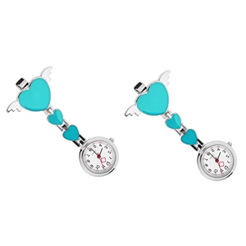 WRITWAA 2st Kreative Hängeuhr Für Die Stillzeit Mode Hängende Uhr Mann Beobachten Herrenuhren Schwesternuhr Zum Anklemmen Arzt Beobachten Arzt Hängende Uhr Herrentaschenuhr Green von WRITWAA