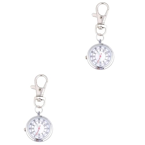 WRITWAA 2 Stück Paaruhr Mit Schlüsselanhänger Großes Zahlendesign Quarz-taschenuhr Für Männer Frauen Jungen Und Mädchen Uhrzeiger Modisches von WRITWAA