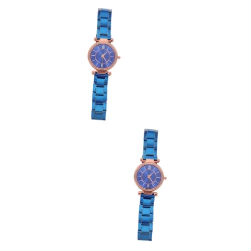 WRITWAA 2stücke Elegante Damen-Armbanduhr Mit Verstellbarem Stahlband Modische Quarzuhr Für Frauen Zeitloses Design Komfortabel Und Langlebig Für Alltag Und Besondere Anlässe von WRITWAA