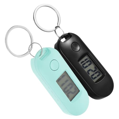 WRITWAA 2st Schlüsselanhänger Für Elektronische Uhren Taschenuhren Mit Schlüsselanhänger Digitale Taschenuhr Praktische Schlüsselanhängeruhren Kleine Elektronische Uhren Digitaluhr Plastik von WRITWAA