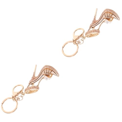 WRITWAA 2 Stück Metall-Schuh-Charme-schlüsselanhänger Mit Strass Und Blumen High Heels Schlüsselring Für Dekorative Geldbörse WRITWAA 2 Stück Metall-Schuh-Charme-schlüsselanhänger Mit Strass Und Blumen High Heels Schlüsselring Für Dekorative Geldbörse von WRITWAA