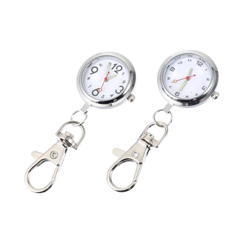 WRITWAA 2stücke Digitale Taschenuhr Mit Schlüsselanhänger Clip-Uhr Für Krankenschwestern Tragbare Uhr Mit Schlüsselschnalle Für Frauen Und Sanitäter von WRITWAA