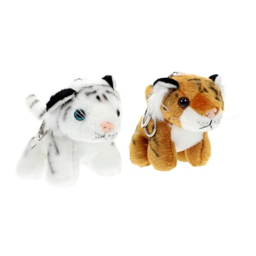 WRITWAA 2st Tiger-plüsch-anhänger Geldbörse Schlüsselanhänger Mini-kuscheltiere Schlüsselanhänger Mit Chinesischem Sternzeichen Schlüsselanhänger Für Kinder Mini-plüschtiere Legierung von WRITWAA