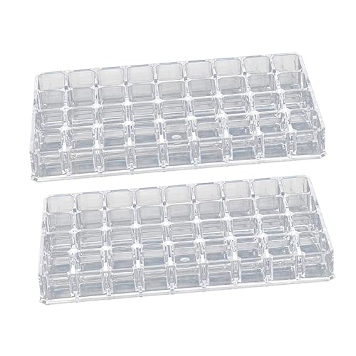 WRITWAA 2stücke Acryl-aufbewahrungsbox Transparent Für Lippenstifte Kosmetikhalter Aufbewahrungsbehälter Mit Fächern Organizer Für Schreibtisch Zuhause Geschäft von WRITWAA