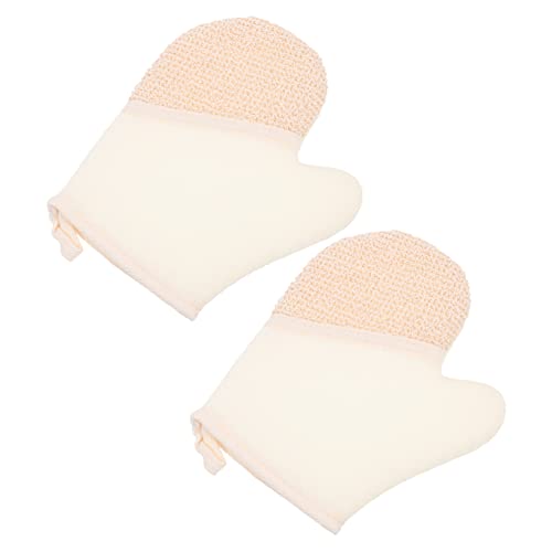 WRITWAA 2stücke Badehandschuhe Für Körperpeeling Dusch-peelinghandschuhe Peeling-badehandschuhe Schrubb-badetücher Körperwaschschwämme von WRITWAA