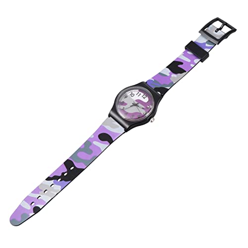 WRITWAA 2stücke Cartoon Style Kinderuhr Camouflage Armbanduhr Für Jungen Und Mädchen Für Schule Reisen Und Freizeit Leicht Und Modisch Farbenfrohes Design Langlebig Und Bequem Zu von WRITWAA