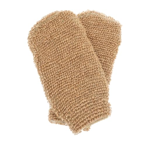 WRITWAA 2stücke Duschhandschuhe Aus Jute Für Peeling Im Badezimmer Badehandtücher Zum Reinigen Bade-schrubbhandschuhe Für Camping Und Reisen von WRITWAA