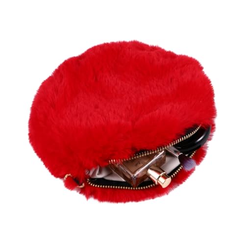 WRITWAA 2stücke Flauschige Mini Umhängetasche Mit Kettenriemen Kreative Runde Damen Handtasche Für Verschiedene Anlässe Stylish Und Tragbar Für Modebewusste Frauen von WRITWAA