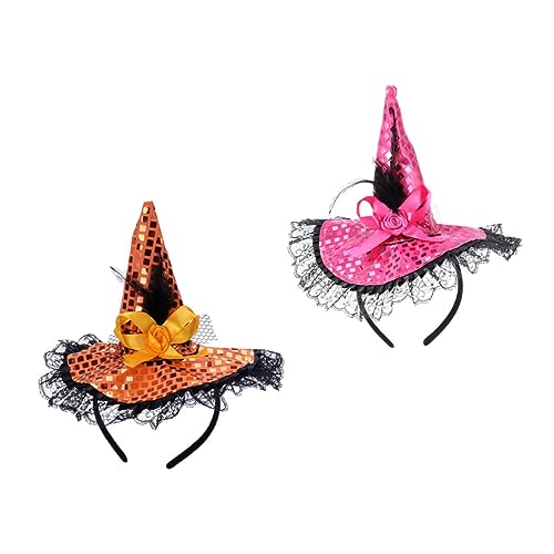 WRITWAA 2stücke Halloween Hexenhut Haarreif Mit Und Festliche Kopfbedeckung Für Halloween-partys Und Kostüme Für Damen Und Mädchen WRITWAA 2stücke Halloween Hexenhut Haarreif Mit Und Festliche Kopfbedeckung Für Halloween-partys Und Kostüme Für Damen Und Mädchen von WRITWAA