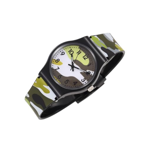 WRITWAA 2stücke Kinderuhr Camouflage Design Robuste Verstellbare Armbanduhr Für Jungen Und Mädchen Für Täglichen Gebrauch Lehrreiche Uhr Mit Klarem Zifferblatt Und Modernem Look von WRITWAA