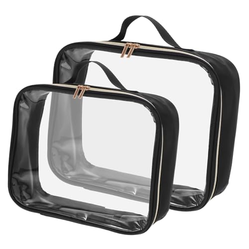 WRITWAA 2stücke Klar Make-up Tasche Transparent Kosmetiktasche Durchsichtige Reisetasche Kleine Kulturbeutel Für Toilettenartikel Mit Ausreichend Stauraum Organizer Für Unterwegs von WRITWAA