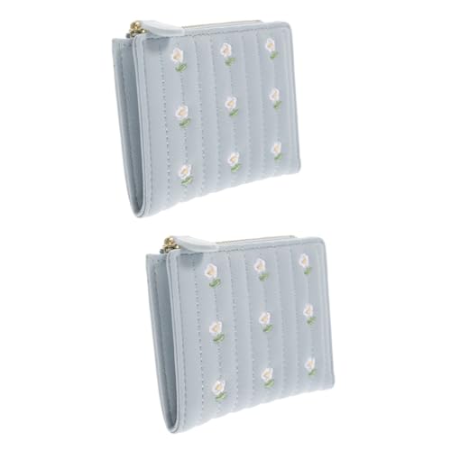 WRITWAA 2stücke Klein Und Stilvoll Damen Geldbörse Mit Münzfach Pu Schlüsselanhänger Kompakte Brieftasche Für Karten Und Kleingeld Für Shopping Und Partys von WRITWAA