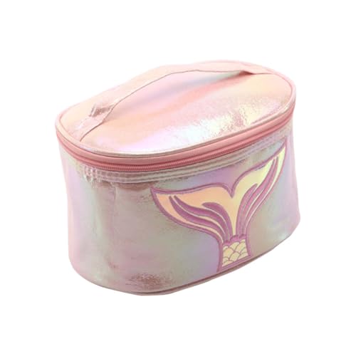 WRITWAA 2stücke Kosmetiktasche Für Damen Tragbare Make-up-Tasche Mit Fischschwanz-Stickerei Für Reisen Sport Und Badezimmerorganisation Mit Großem Fassungsvermögen Für Lippenstift von WRITWAA