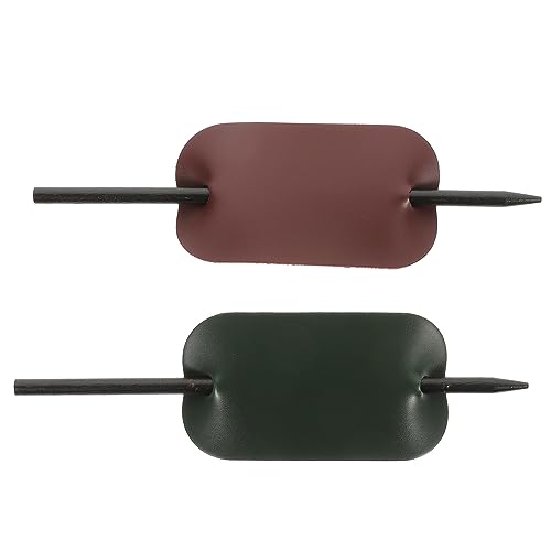 WRITWAA 2stücke Leder Haar Manschetten Damen Haar Styling Accessoires Pferdeschwanz von WRITWAA