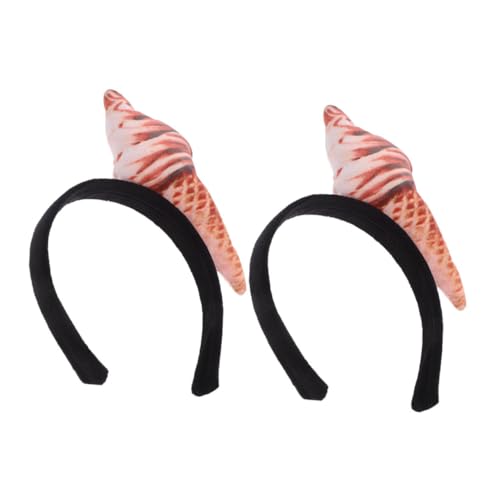WRITWAA 2stücke Lustiges Haarband Realistisches Eiscreme-stirnband Neuartig Für Party Süß Kopfschmuck Foto-requisiten Für Automaten Geburtstag Cosplay Weihnachtsfeier Maskenball von WRITWAA