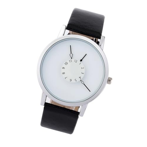 WRITWAA 2stücke Modischer Quarz-Uhr Für Studenten Armbanduhr Für Damen Und Herren Mit Pu-lederarmband Einfaches Design Komfortabel Und Anpassbar Für Alltag Und Freizeitaktivitäten von WRITWAA