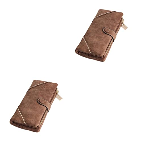WRITWAA 2stücke Multi-funktionale Damen Geldbörse Aus Pu Reißverschluss Und Spitzen-Design Handtasche Für Frauen Praktisch Und Stilvoll Für Alltag Und Besondere Anlässe von WRITWAA