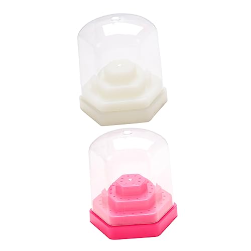WRITWAA 2stücke Nagelbohrer-halter Box Für Schleifköpfe Organizer Stand Für Nagelstudios Und Zuhause Transparent von WRITWAA