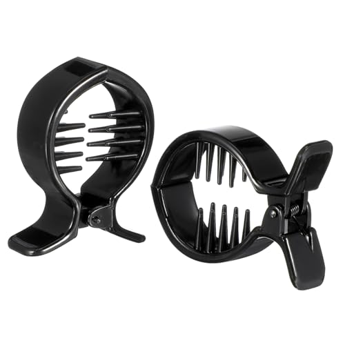 WRITWAA 2stücke Pack Gezahnte Runde Haarklammern Für Haargummis Rutschfeste Innenzahn-clips Pferdeschwanzhalter Für Frauen Haarknotenhalter-krallen von WRITWAA