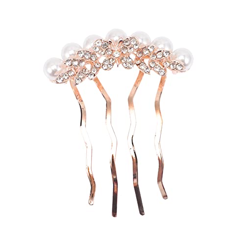 WRITWAA 2stücke Perle Strass Haarkamm Braut Seitlicher Kamm Frauen Haar Accessoire Perlen Strass Seitlicher Kamm Für Hochzeit Weihnachten Bälle von WRITWAA