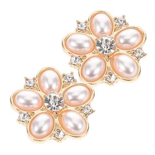WRITWAA 2stücke Perlen-knopfabdeckungen Für Damenhemden Manschettenknöpfe Mit Strass Nähen Diy Verzierung Elegantes Design Für Formelle Anlässe Strapazierfähig Einfache Anwendung von WRITWAA