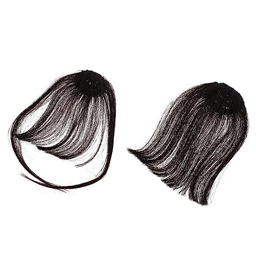 WRITWAA 2stücke Perücken Für Frauen Mit Air Fringe Clip Bang Haarteil Unsichtbarem Clip Hochwertigem Material Bequemer Belüftung Für Alltag Und Partys von WRITWAA