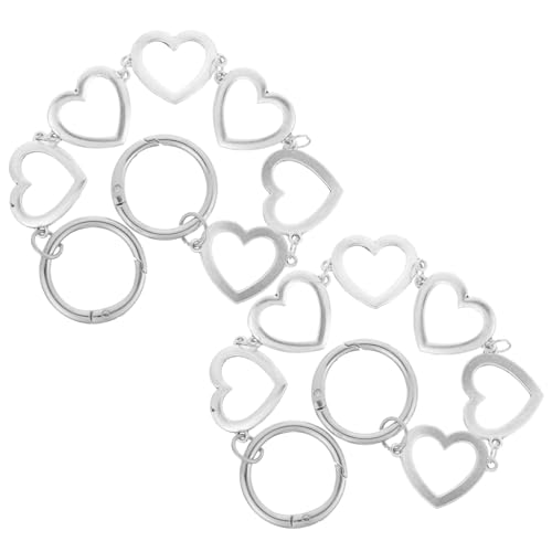 WRITWAA 2stücke Herz Schuhketten Diy-schuhanhängerkette Metall Schuhkette Schuhkettenanhänger Schuhdekorationsanhänger Für Hausschuhe Schnürsenkelzubehör von WRITWAA