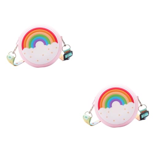 WRITWAA 2stücke Regenbogen Umhängetasche Für Mädchen Verstellbare Mini Handtasche Aus Hochwertigem Praktische Geldbörse Für Für Teenager Und Kleine Abenteurer von WRITWAA
