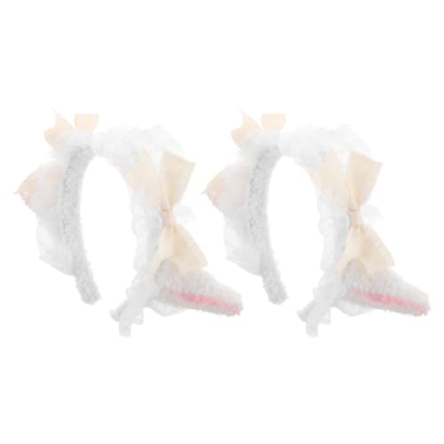 WRITWAA 2stücke Schafohren Stirnband Aus Plüsch Für Halloween Cosplay Süße Tierkopfbedeckung Mit Ohren Für Erwachsene Für Partys Und Kostüme von WRITWAA
