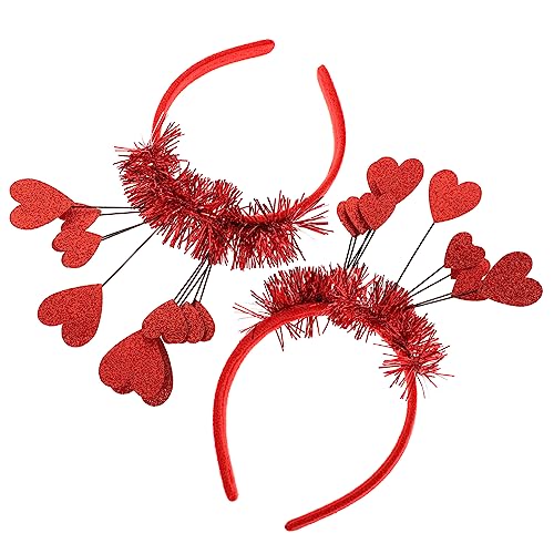WRITWAA 2stücke Valentinstag Haarreif Mit Glitzer Herzen Romantischer Kopfschmuck Für Partys Festivals Und Kostüme Für Männer Und Frauen von WRITWAA