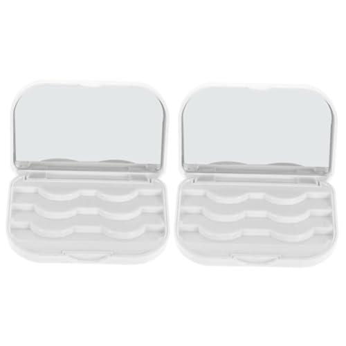 WRITWAA 2stücke Wimpernbox Für Aufbewahrung Von Falschen Wimpern Wiederverwendbares Etui Aus Leicht Und Bruchfest Organizer-halter Für Haushalt Und Reisen Geeignet Für Frauen Und Mädchen von WRITWAA