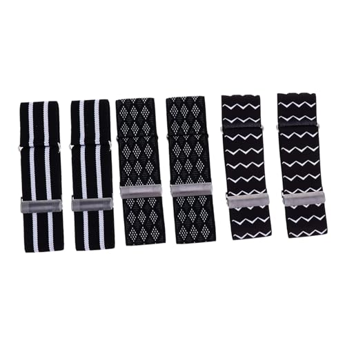 WRITWAA 3 Paare Elastische Größenverstellbare Hemdarmbänder für Herren Wiederverwendbare Ärmelhalter mit Robustem Metallverschluss Dehnbar Komfortabel zum Fixieren Langer Ärmel bei Hemden von WRITWAA