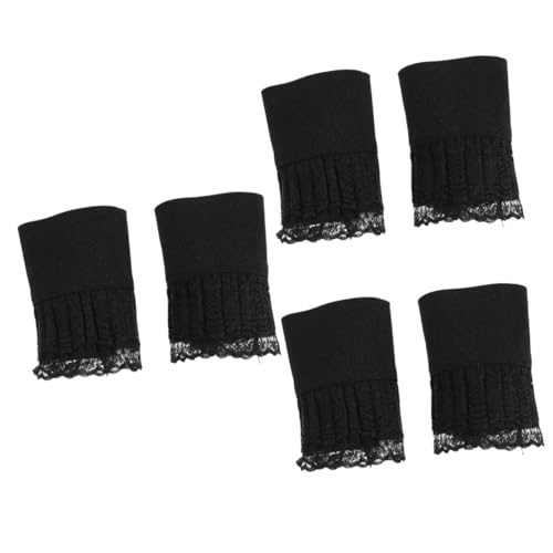 WRITWAA 3 Paar Spitze Frauen Fake Für Pullover T-shirt Bluse Dekorative Falsche Ärmel Chiffon Material Atmungsaktiv Elegant von WRITWAA