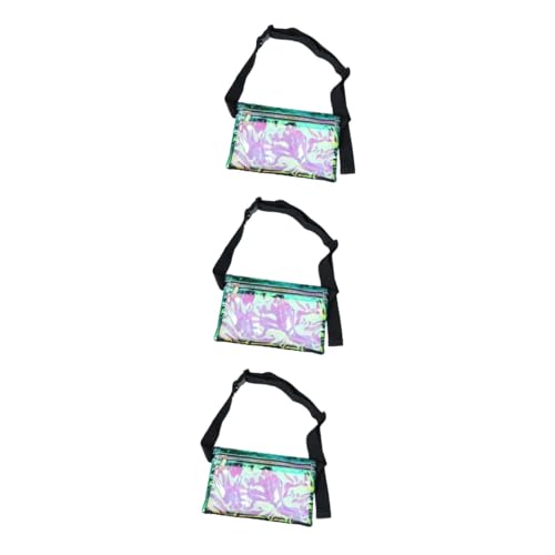 WRITWAA 3stücke Titel Transparente Umhängetasche Für Strand Und Freizeit Verstellbare TPU Bauchtasche Modisch Und Wasserfest Für Herren Und Damen Fünf-Punkte-Beschreibung von WRITWAA