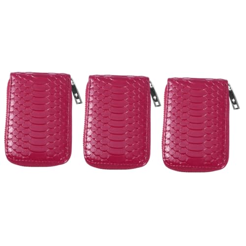 WRITWAA 3 STK Kartenhalter mit Schlangenmuster Geldbörsen mit Reißverschluss für Herren minimalistische Geldbörse für Herren scheckkarten-etui kreditkartenhalter Herren Geldbörse Tasche von WRITWAA