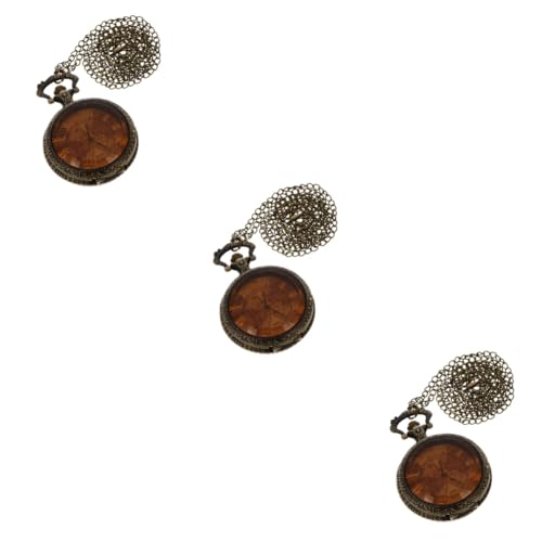 WRITWAA 3stücke Retro Taschenuhr Mit Relief-Design Uhr Für Herren Und Damen Leicht Und Tragbar Als Für Väter Ehemänner Und Trauzeugen Für Besondere Anlässe von WRITWAA
