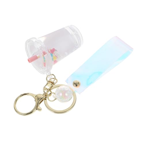 WRITWAA 3 Stück Obst-schlüsselanhänger Treibsand Flüssiges Acryl Schlüsselanhänger Taschenornament Coole Schlüsselanhänger Haken Ringe Clip Jungen Und Mädchen von WRITWAA