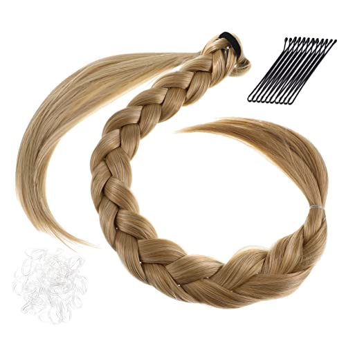 WRITWAA 3 Sätze Geflochtene Ponytail Extension aus Synthetischem Hochtemperatursilk Natürlich Wirkendes Langes Haarteil für Schwarze Frauen Einfach zu Tragen Vielseitig zum Stylen DIY von WRITWAA